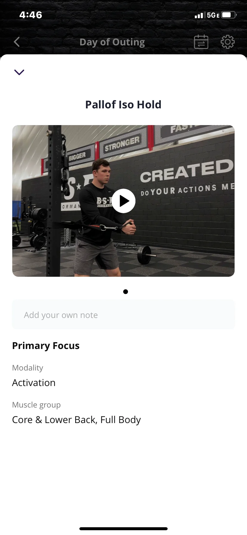 BSF Performance App coach messaging and progress tracking