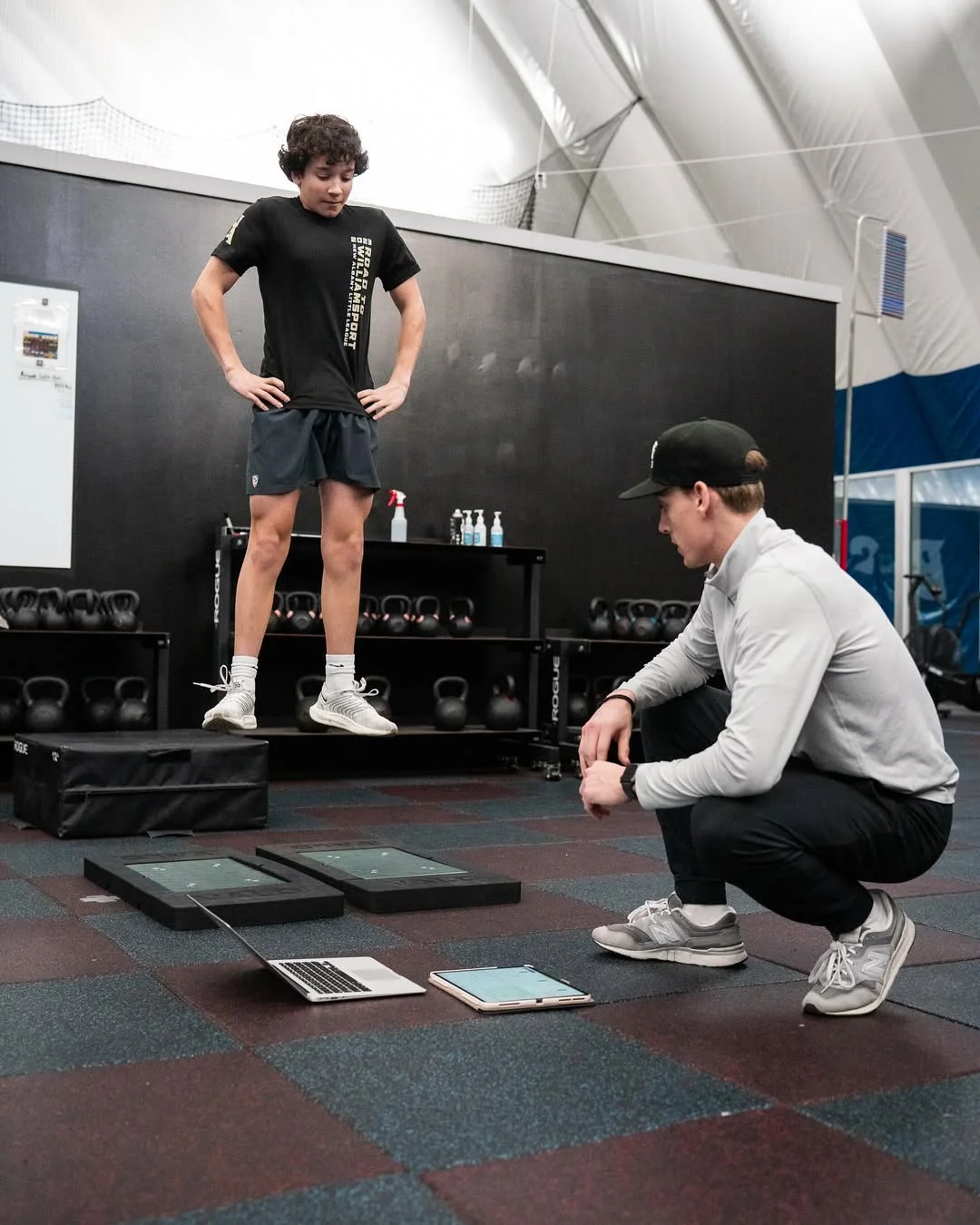 Indoor baseball training facility with cages at BSF Performance Columbus Ohio