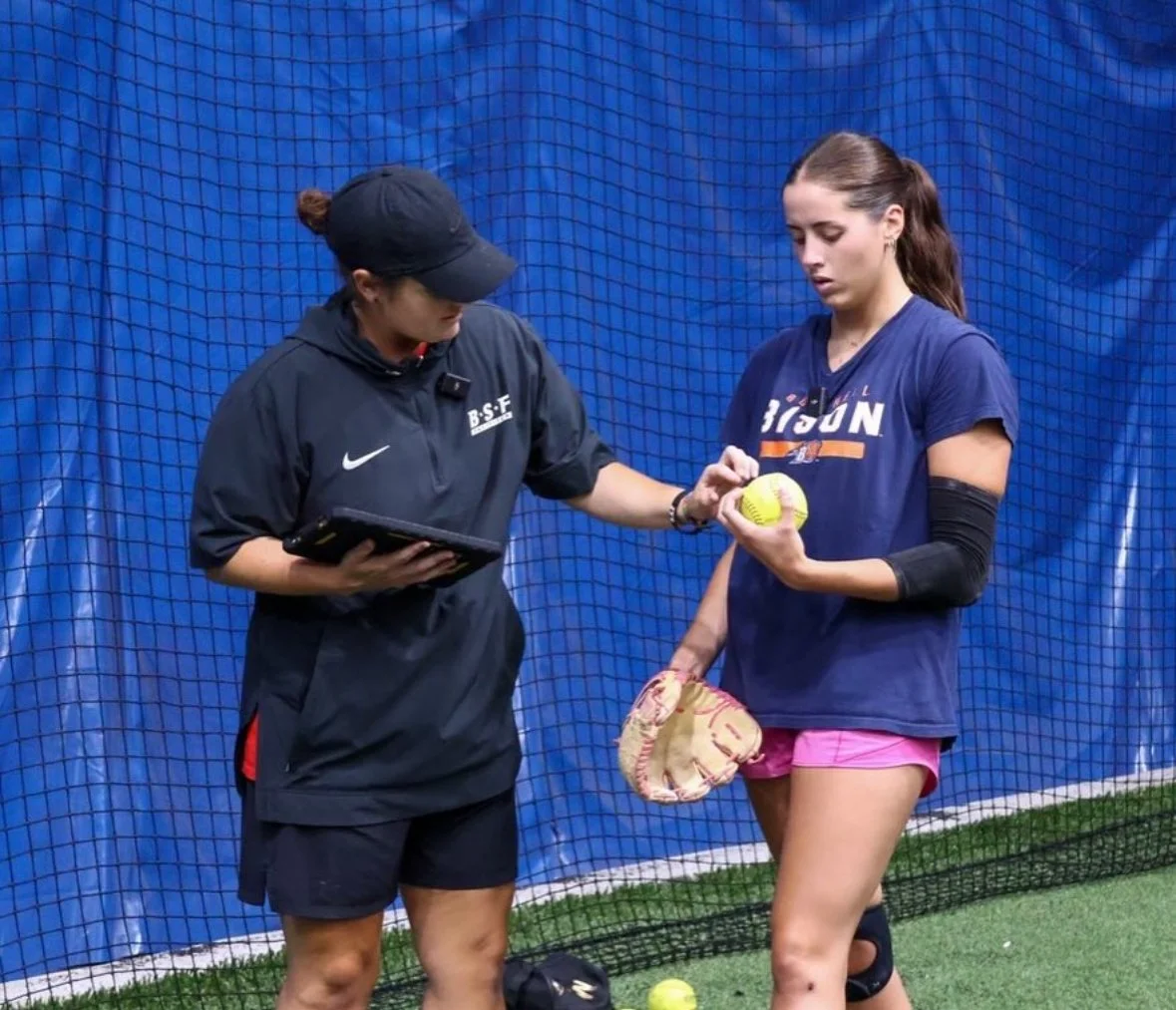 Fastpitch softball pitcher training at BSF Performance Bensenville Illinois