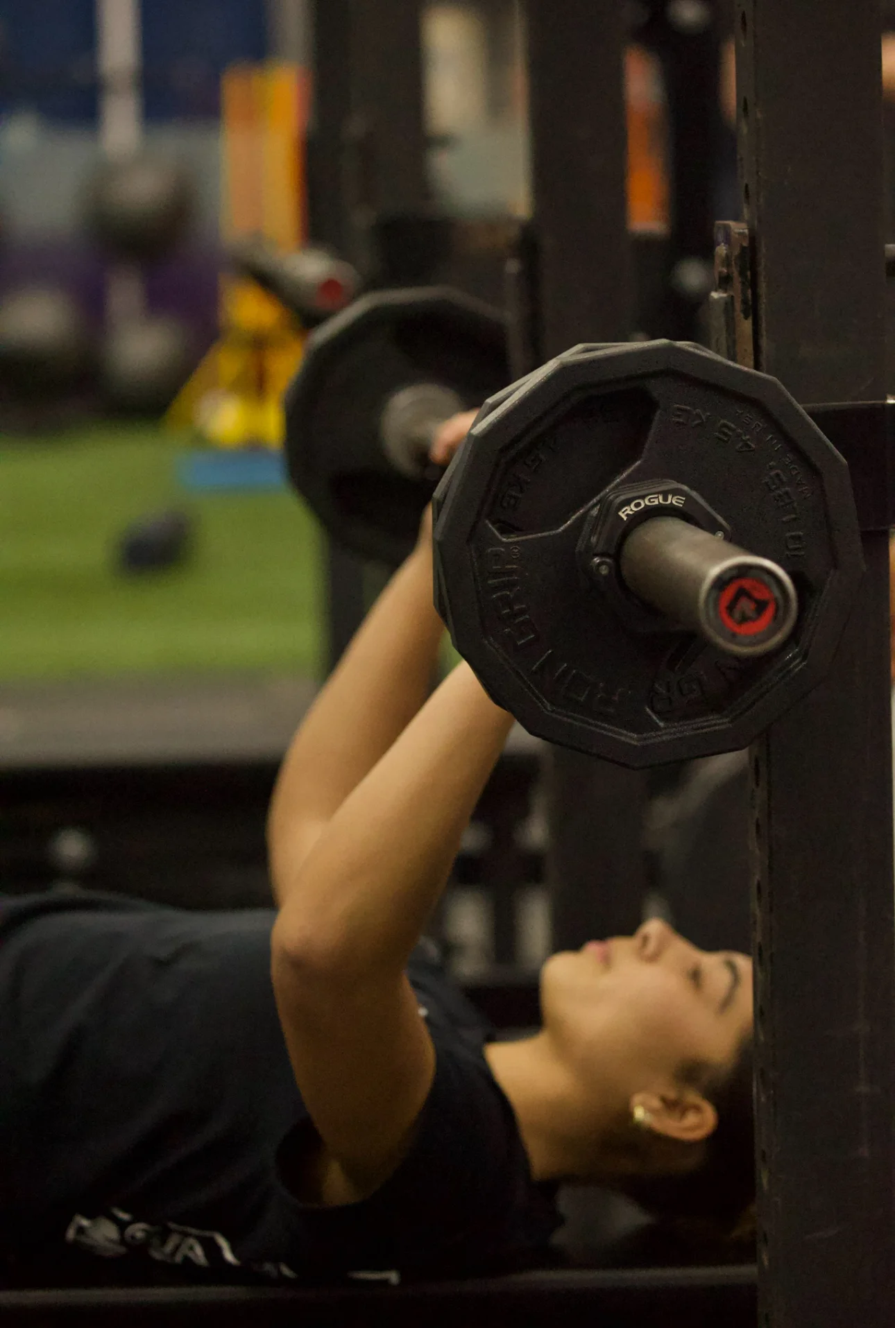 BSF fastpitch athlete training in the facility